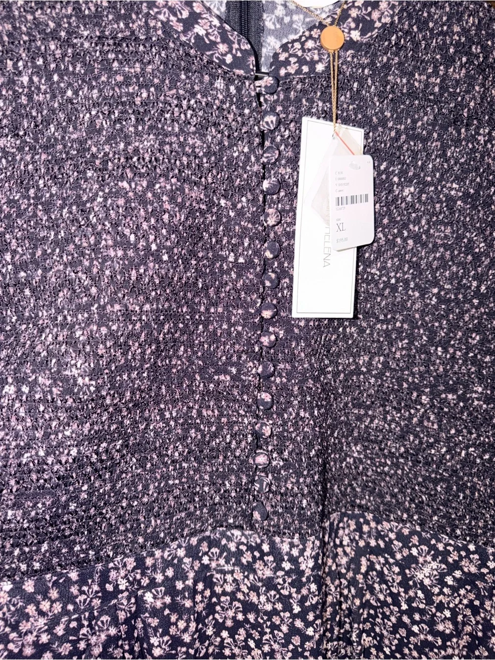 NWT- Free People Saint Helena  Floral Wide-Leg Jumpsuit - Purple